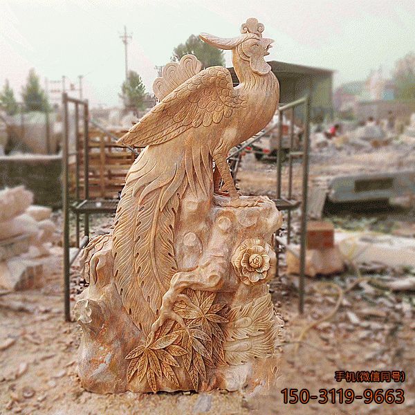 鳳棲于梧鳳凰景觀_公園景點(diǎn)石雕動物