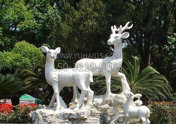 大理石公園動(dòng)物小鹿石雕 大理石公園動(dòng)物小鹿石雕