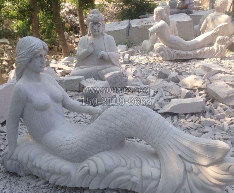 公園景區(qū)美人魚石雕 公園景區(qū)美人魚石雕