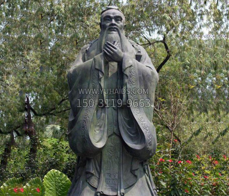 銅雕園林圣人孔子雕像 銅雕園林圣人孔子雕像
