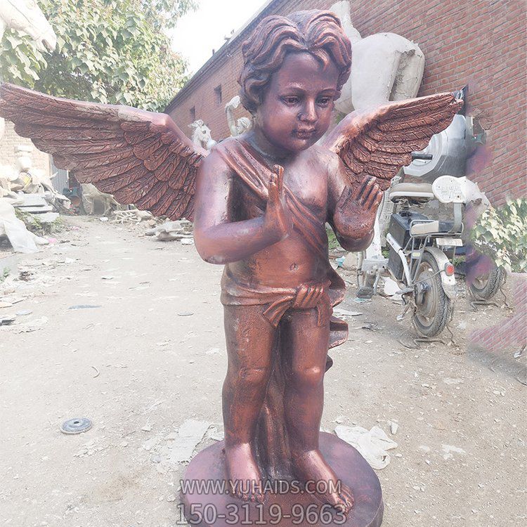 西方的小天使，銅雕人物雕塑