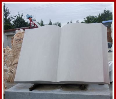 大理石公園創(chuàng)意大型書雕塑