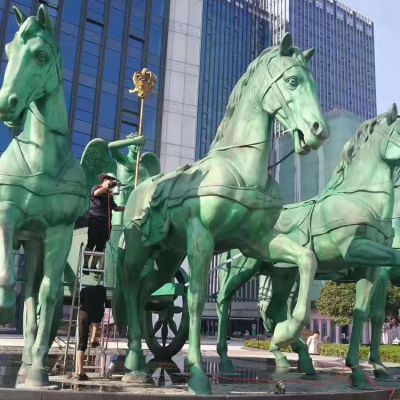 城市廣場(chǎng) 擺放大型青銅鑄造歐式阿修羅戰(zhàn)車(chē)