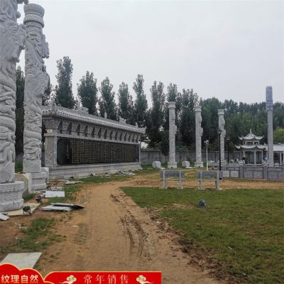 景區(qū)園林石雕龍柱、涼亭、影壁墻，庭院建筑構(gòu)件定制生產(chǎn)