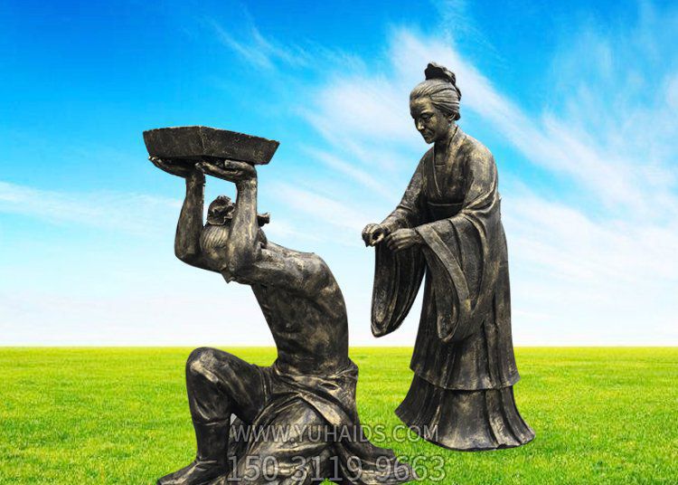 廣場銅雕人物負(fù)荊請罪雕塑