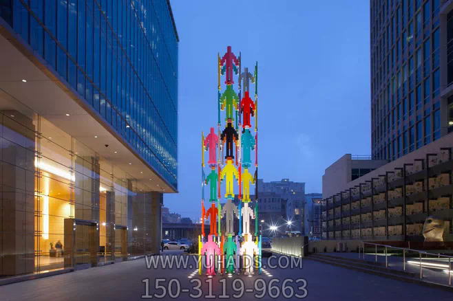 廣場(chǎng)創(chuàng)意不銹鋼彩繪景觀(guān)雕塑