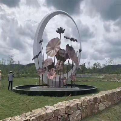 戶(hù)外公園大型不銹鋼抽象鏡面創(chuàng)意景觀(guān)雕塑