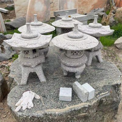 石燈，花崗巖仿古石雕燈