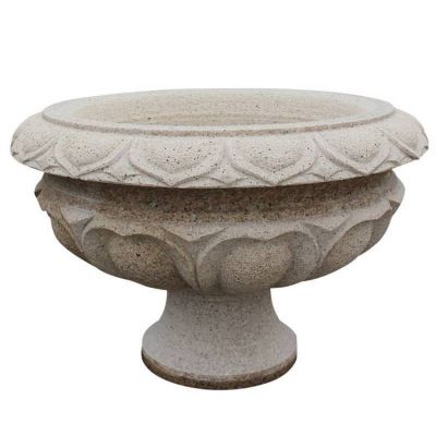 大理石花崗巖石雕創(chuàng)意景觀花盆花缽雕塑擺件