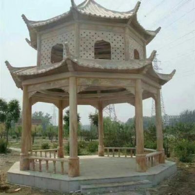 大型花園景觀(guān)裝飾擺放雙層休閑涼亭