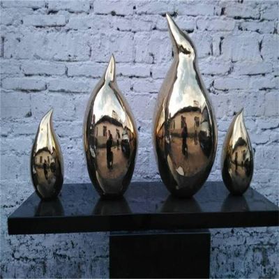 不銹鋼鏡面戶(hù)外抽象景觀擺件