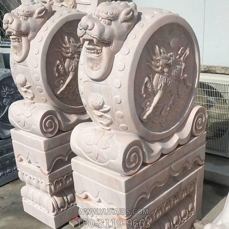 庭院小區(qū)門(mén)口大型大理石石雕抱鼓石雕塑