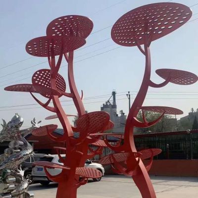 不銹鋼園林景區(qū)創(chuàng)意抽象樹(shù)