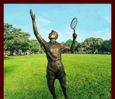 打羽毛球公園運(yùn)動(dòng)人物雕塑