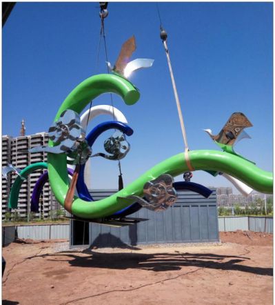 廣場(chǎng)創(chuàng)意不銹鋼祥云景觀(guān)擺件