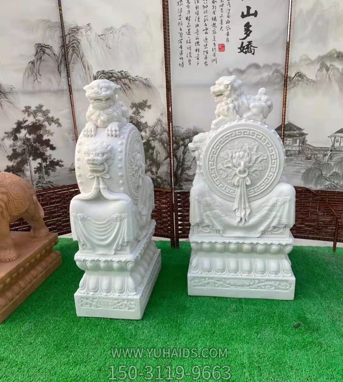 家用鎮(zhèn)宅石墩門墩一對(duì)抱鼓石雕塑