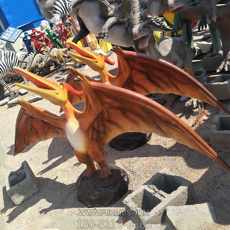 翼龍，玻璃鋼仿真恐龍雕塑