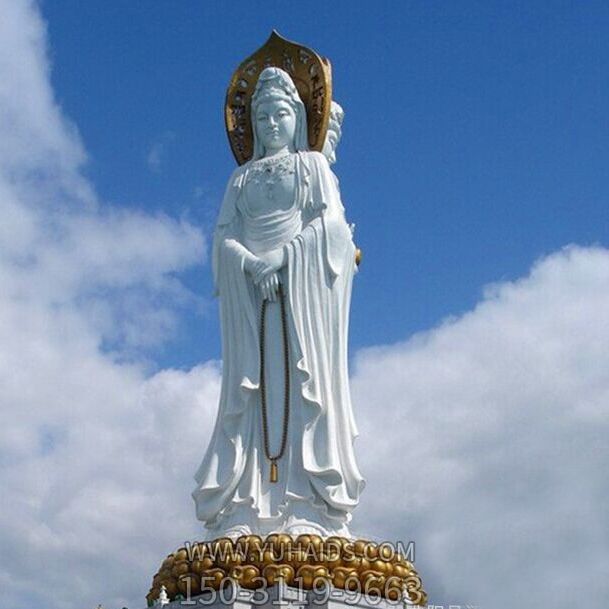 大型景區(qū)景點(diǎn)三面石雕觀(guān)音菩薩雕塑