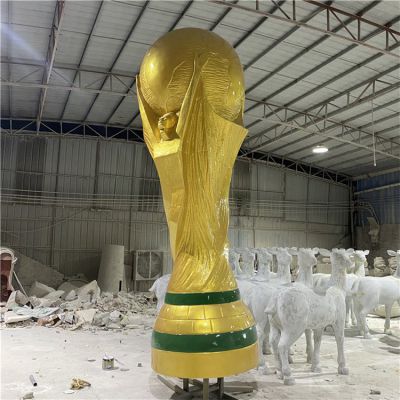 大型創(chuàng)意不銹鋼噴漆創(chuàng)意獎杯雕塑