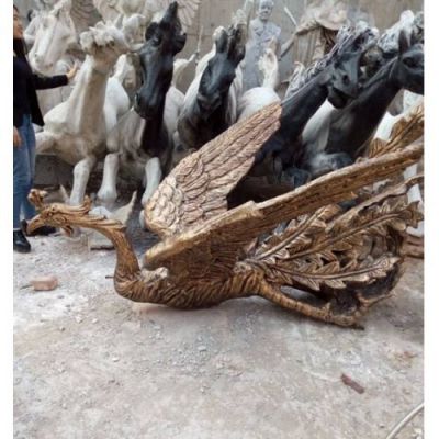 戶外園林銅雕鳳凰擺件