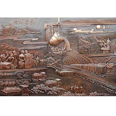 別墅小區(qū)室內銅雕浮雕壁畫