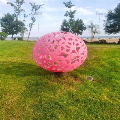 不銹鋼抽象鏤空小區(qū)公園城市景觀雕塑