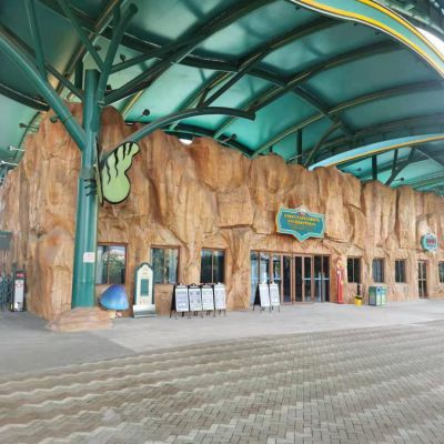 游樂場(chǎng)造景水泥假山大門鋼構(gòu)體塑石門頭