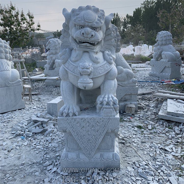 北方石獅子，傳統(tǒng)獅子大理石石雕雕塑