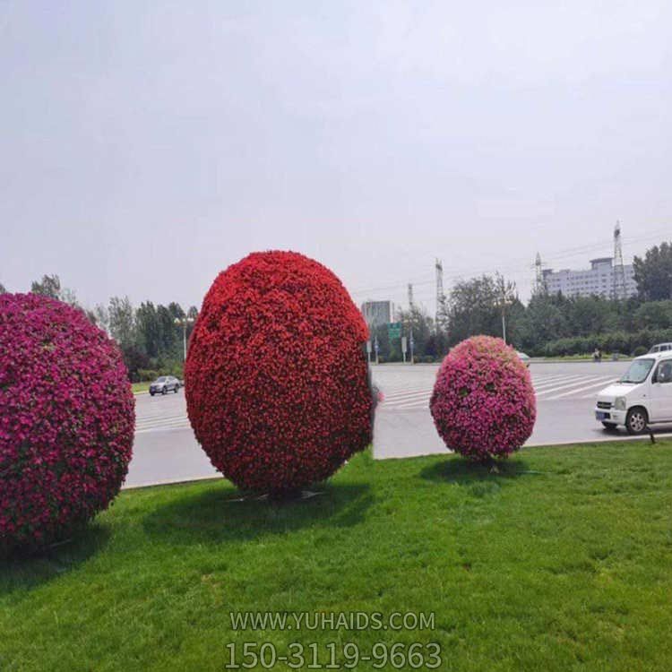 公園花架景觀植物鐵藝立體花球雕塑