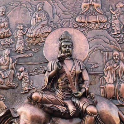 景區(qū)廣場(chǎng)擺放大型紫銅鍛銅浮雕中式壁畫(huà)