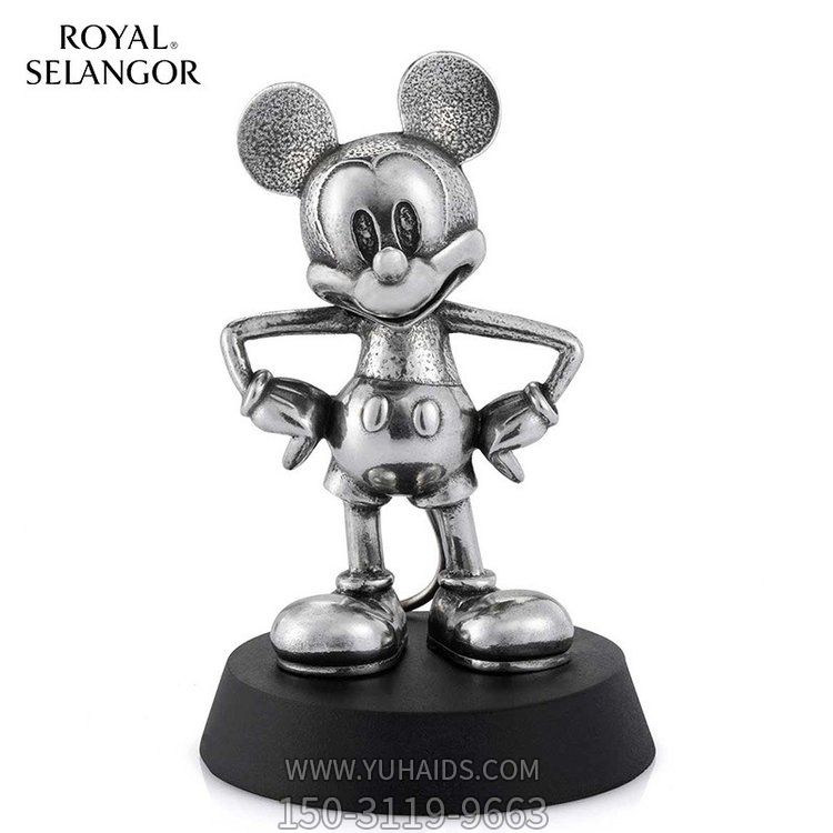 商場(chǎng)室內(nèi)擺放不銹鋼拋光米老鼠卡通雕像雕塑