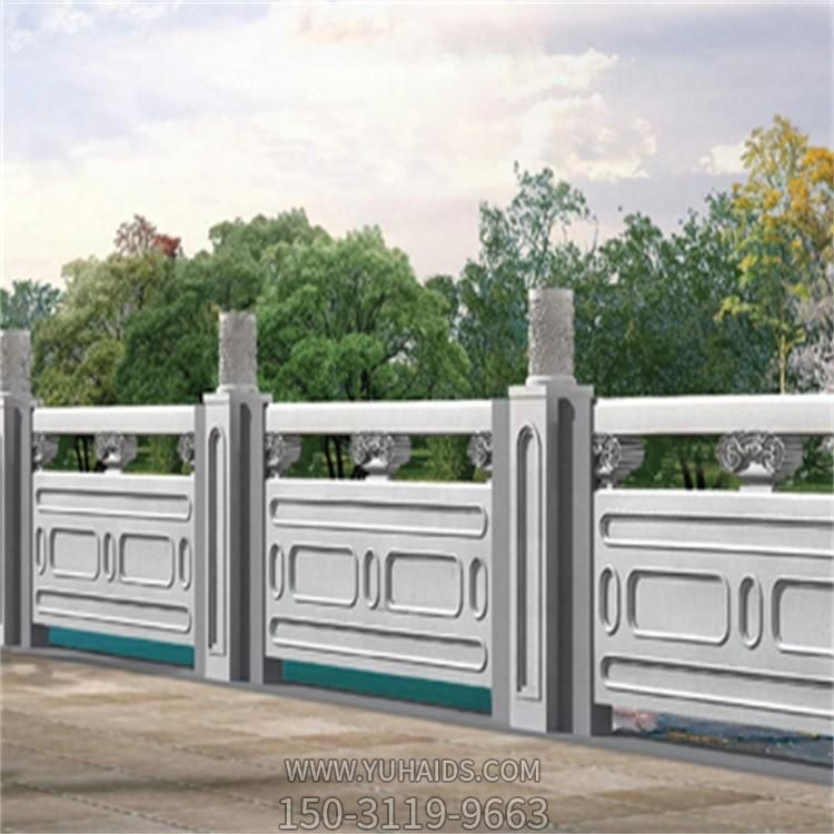 戶(hù)外園林景區(qū)河道大理石浮雕圍欄雕塑