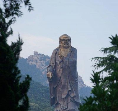 戶外大型鑄銅老子雕像，仿古做舊古代名人擺件