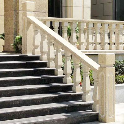 別墅庭院歐式陽(yáng)臺(tái)樓梯花崗巖羅馬柱扶手欄桿