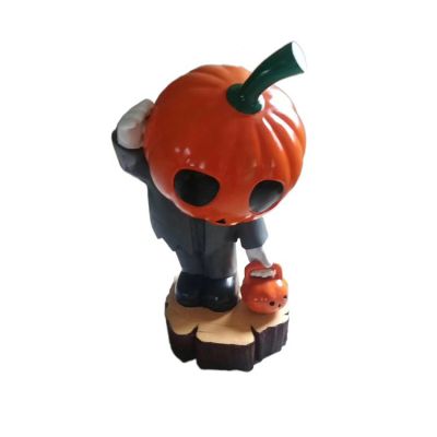 商場(chǎng)擺放萬(wàn)圣節(jié)主題玻璃鋼卡通南瓜公仔小品