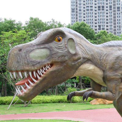 玻璃鋼仿真恐龍，頭部細節(jié)特寫