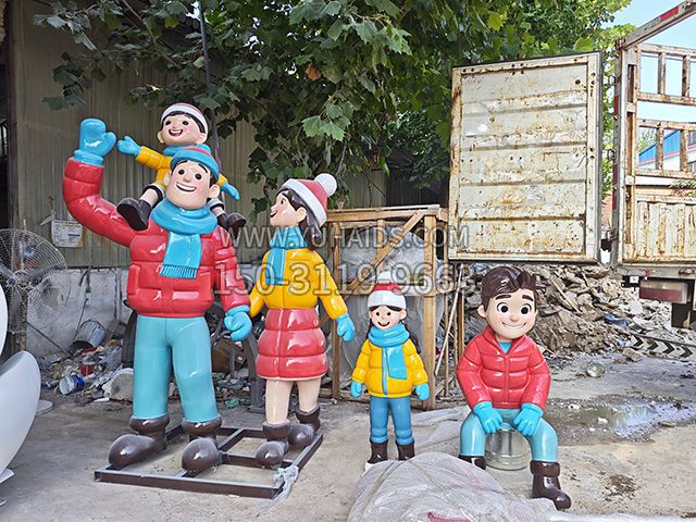 親情人物雕塑玻璃鋼人物