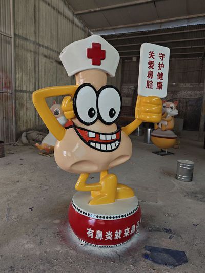 鼻醫(yī)生玻璃鋼卡通公仔