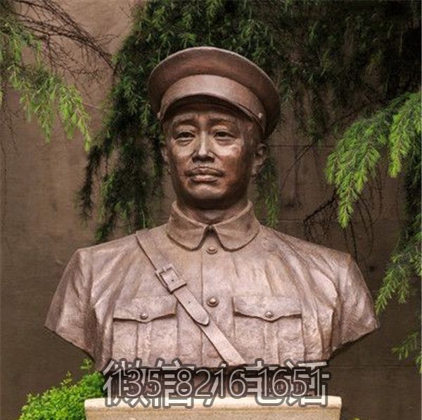 景觀戶外名人軍事家十大元帥賀龍雕塑