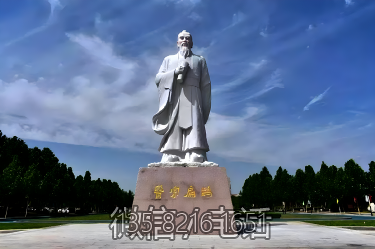 定制大型名人大理石石雕名醫(yī)扁鵲雕像