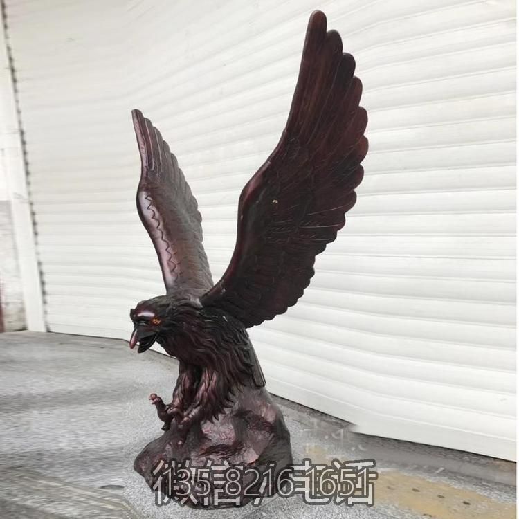 純銅鑄造老鷹雕塑擺件