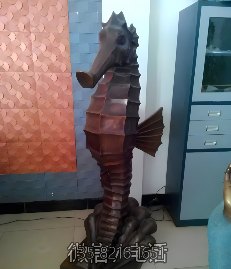 玻璃鋼海洋動物景觀海馬雕塑