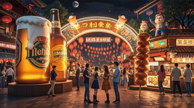 啤酒烤串發(fā)光門頭雕塑