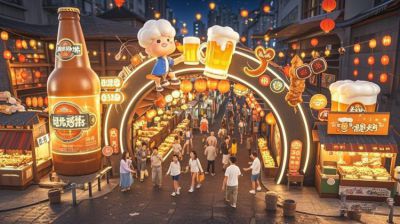 美食街玻璃鋼發(fā)光門頭