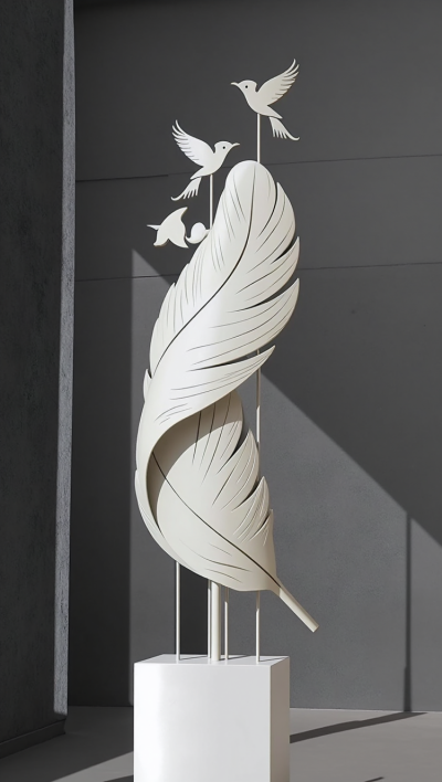 賓館酒店羽毛藝術裝飾雕塑