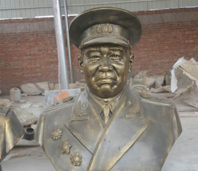 銅雕半身像名人景觀十大元帥朱德雕塑