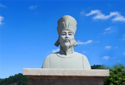 城市廣場(chǎng)大理石白居易石雕半身像雕塑