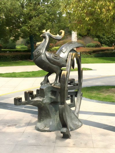 酉雞鑄銅十二生肖動(dòng)物銅雕